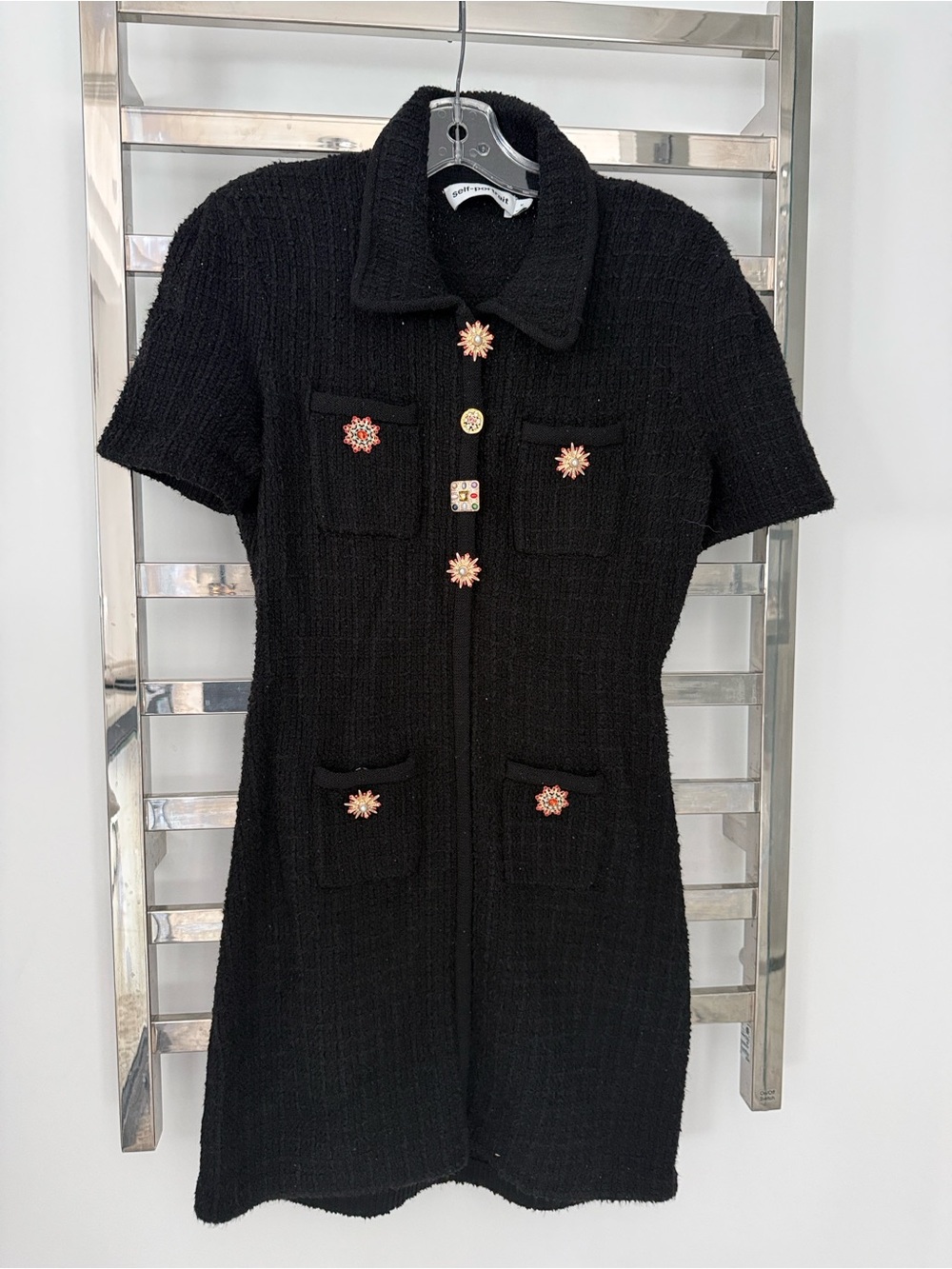 Self-Portrait Black Knit dress